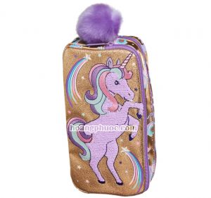 Pencil case Smiggle - Lulu Two Pocket Gold