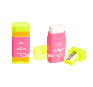 Sharpener & Eraser Smiggle - Neon
