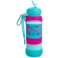 Silicone Roll Bottle - Says Pink